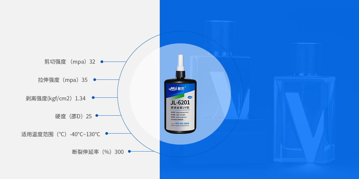 玻璃粘金屬專(zhuān)用UV無(wú)影膠產(chǎn)品參數(shù)